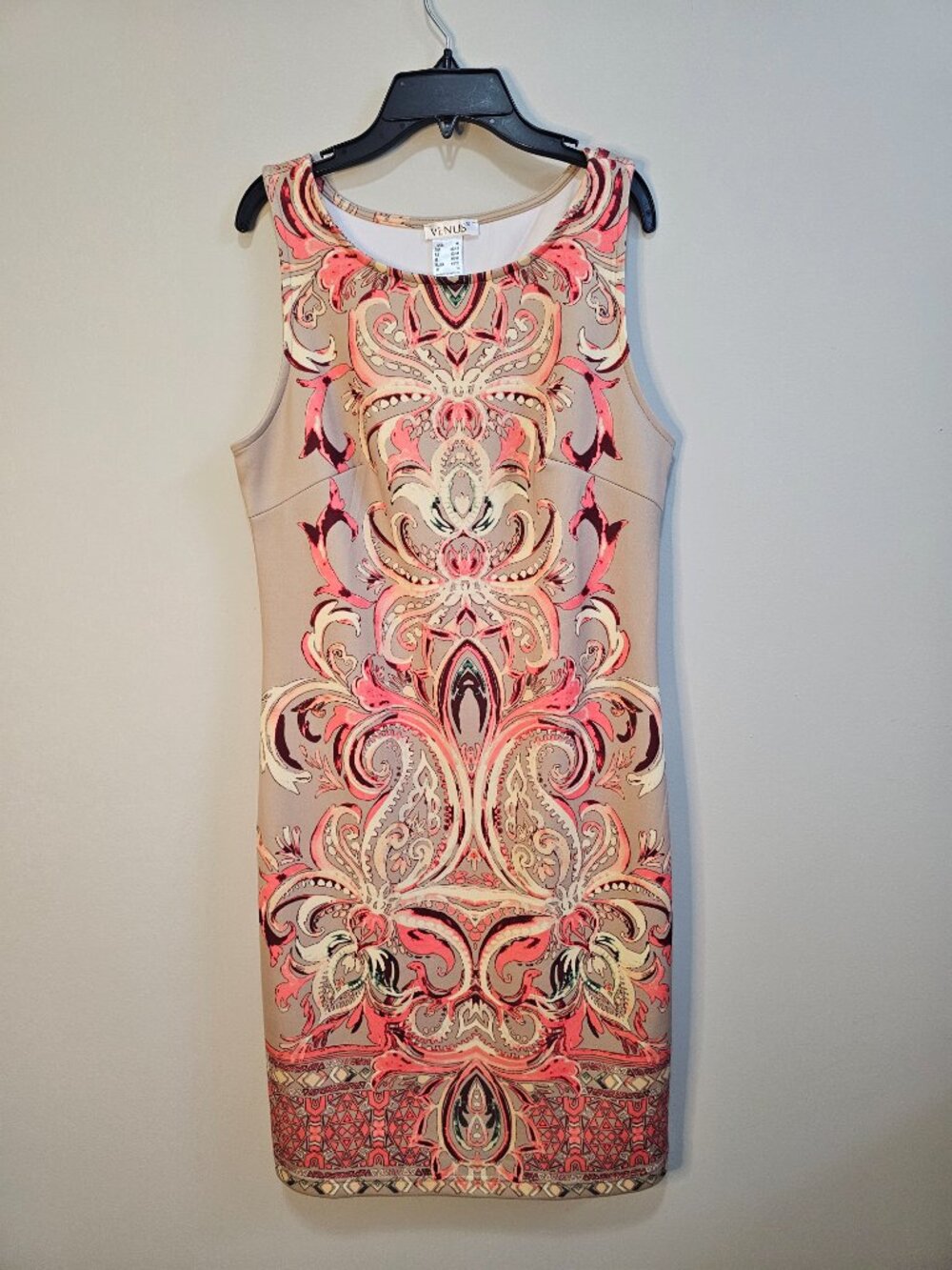Venus Sleeveless Paisley Bodycon Sheath Dress NWOT - Picture 2 of 7